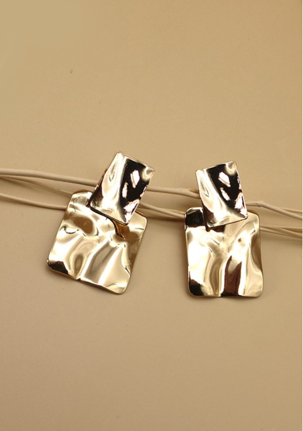 Double Square Post Earrings