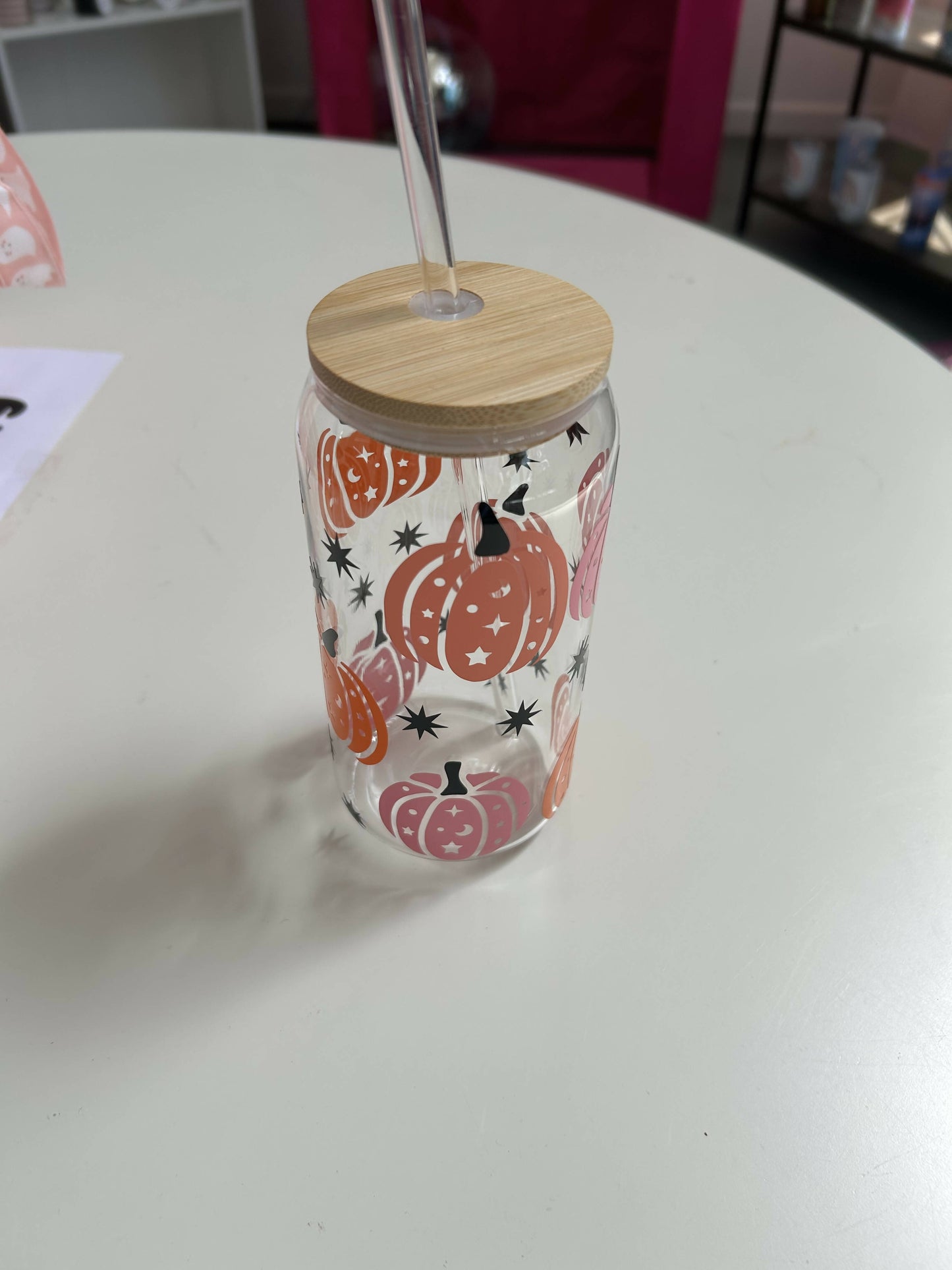 Celestial Pumpkin- glass tumbler