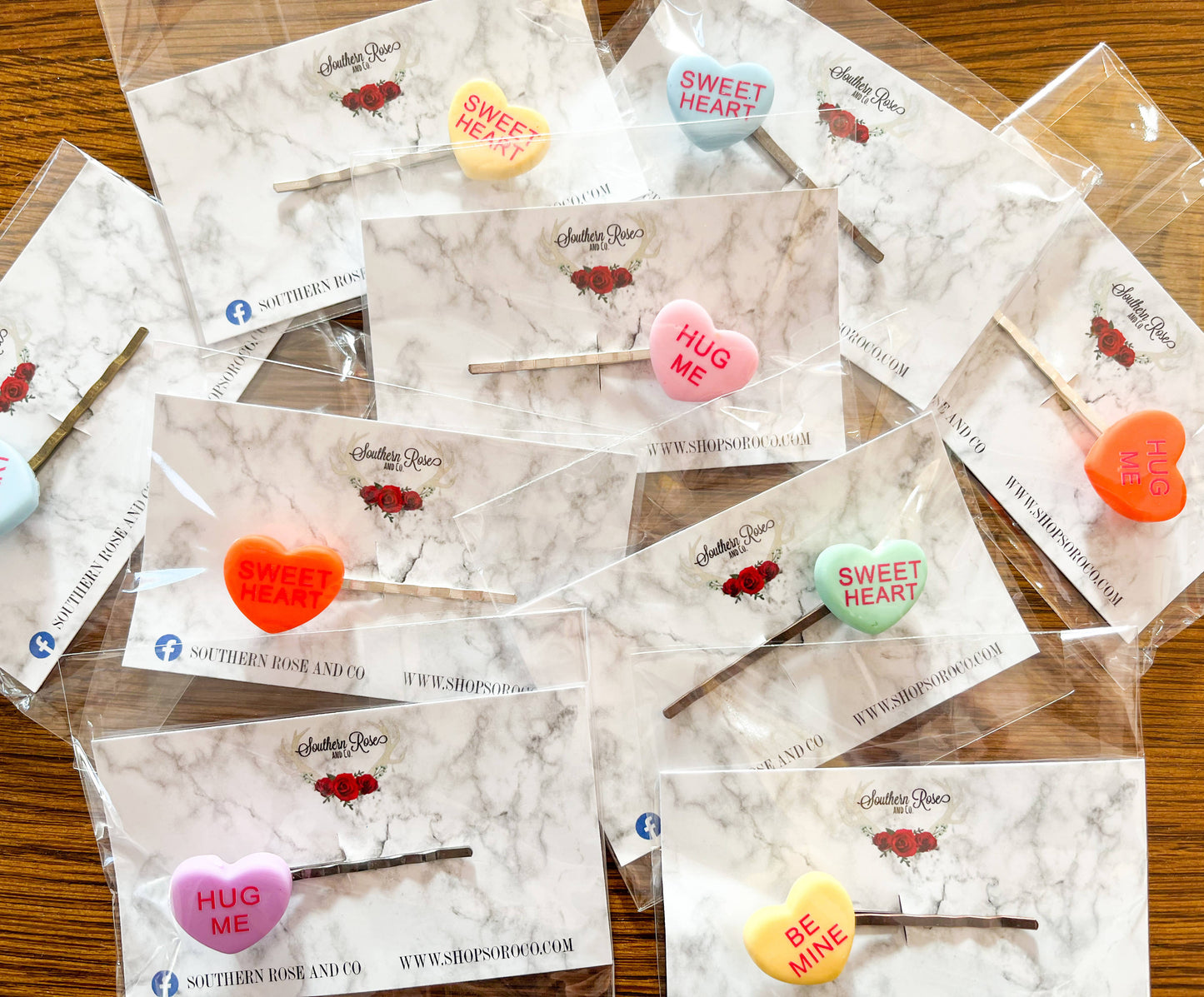 Candy Heart Bobby Pins
