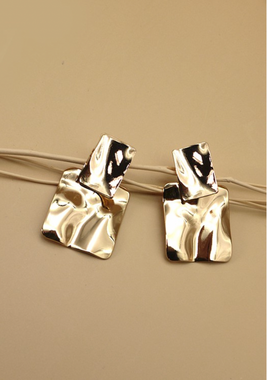 Double Square Post Earrings